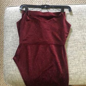 Burgundy top and skirt set(never worn)